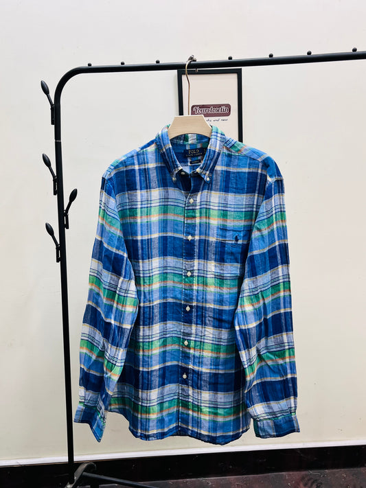 R L PO.LO original classic fit linen shirt D24