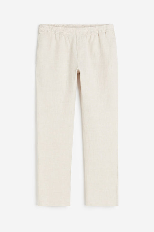 H M original beige linen pants cod
