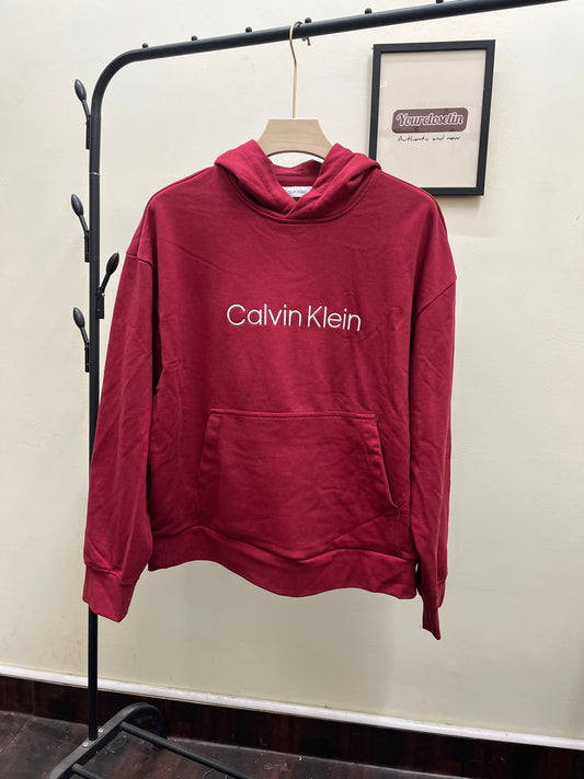 C K original dull red hoodie
