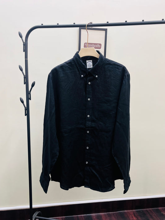 Brooks brot.hers original linen black shirt d32