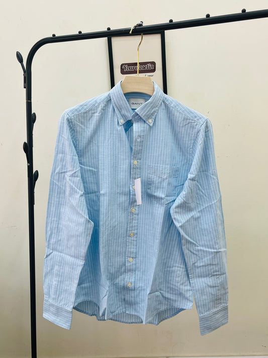 GA.NT original linen striped shirt