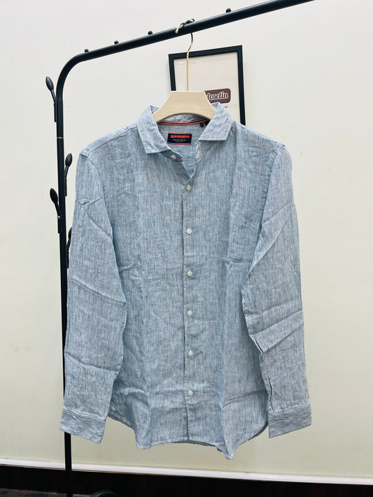 Super.dry original linen striped shirt