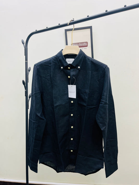 GA.NT original black linen shirt