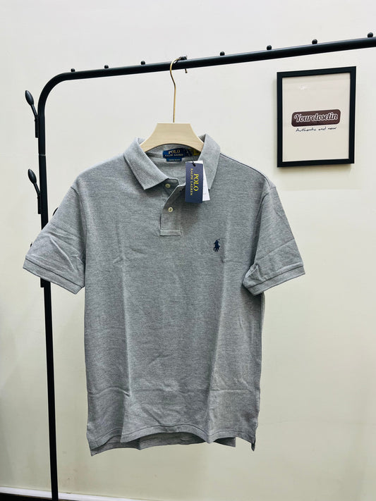 R L PO.LO collar Grey T-shirt