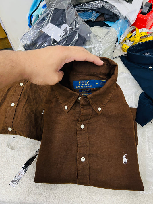 R L PO.LO original classic fit linen shirt