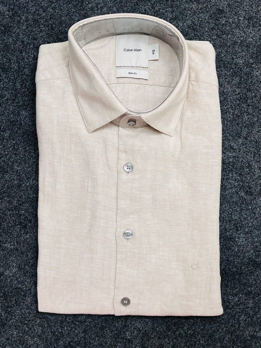 C k original linen slim fit shirt d90