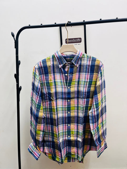 R L PO.LO original linen classic fit shirt qc