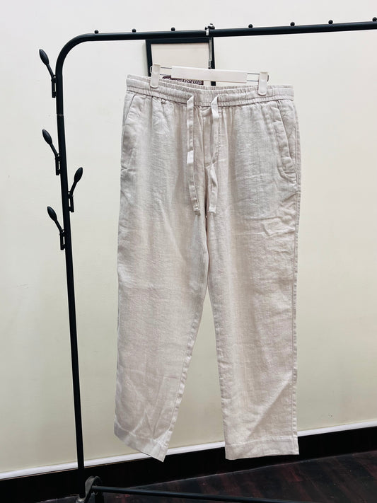 Porter & ash beige linen pants d70 yc