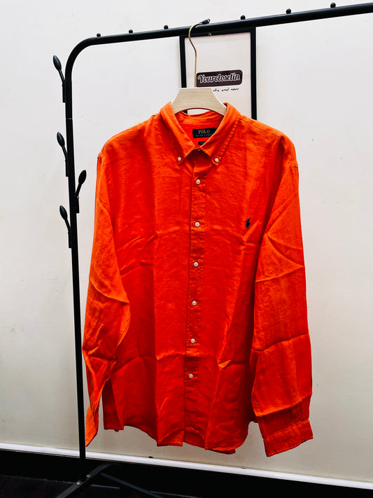 R L PO.LO original linen classic fit shirt qc