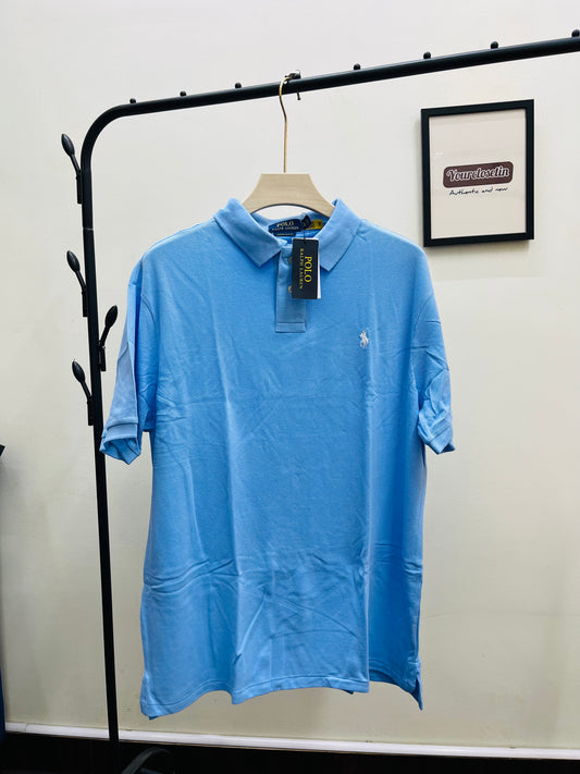 R L PO.LO collar sky blue T-shirt