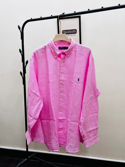 R L PO.LO original linen classic fit shirt qc