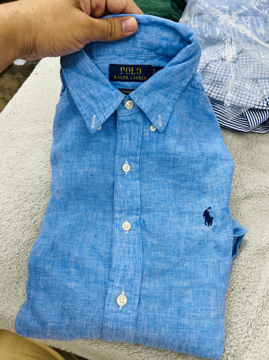 R L PO.LO original classic fit linen shirt